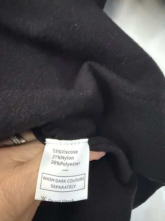 Black Puff Sleeve Knit Top - Picture 4 of 4